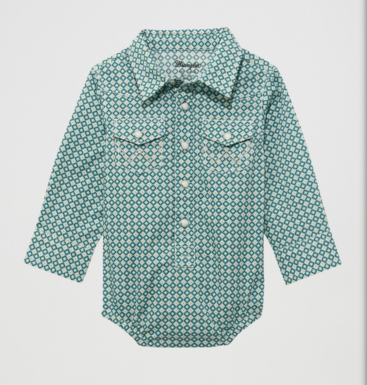 WRANGLER BABY BOY BODYSUIT TURQUOISE - KIDS BOYS SHIRT - 112374301