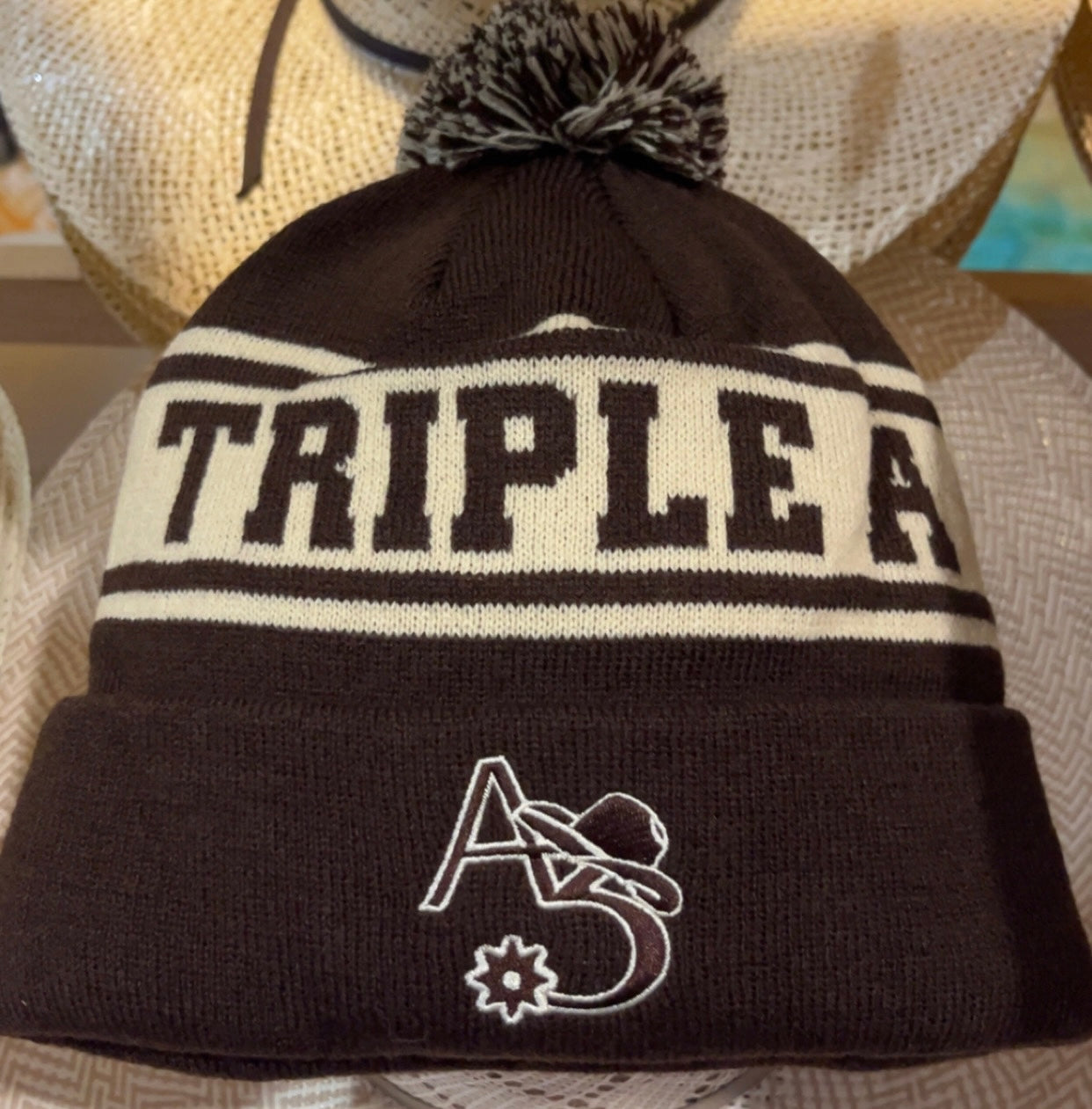 Triple A Brown Logo Beanie