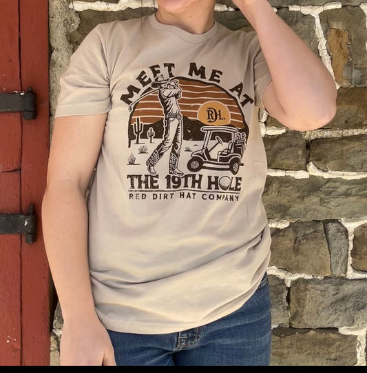 Red Dirt Hat Co. Quittin' Time Heather Tan Tee