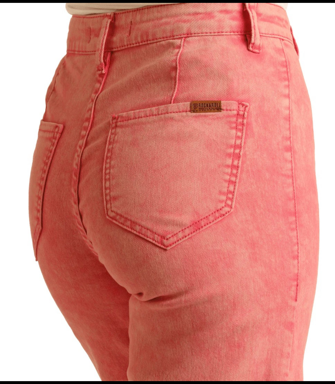 R&R Women's Pink Acid Wash Jeans