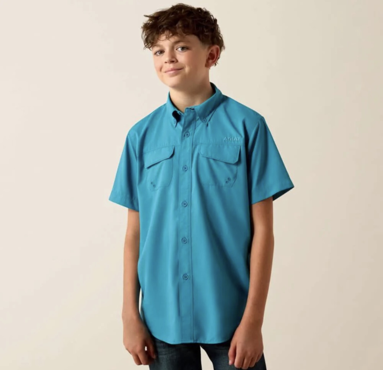 Ariat Boys VentTEK Outbound Shirt Blue Moon Turquoise - 10073499