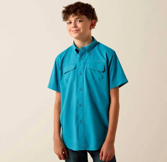 Ariat Boys VentTEK Outbound Shirt Blue Moon Turquoise - 10073499
