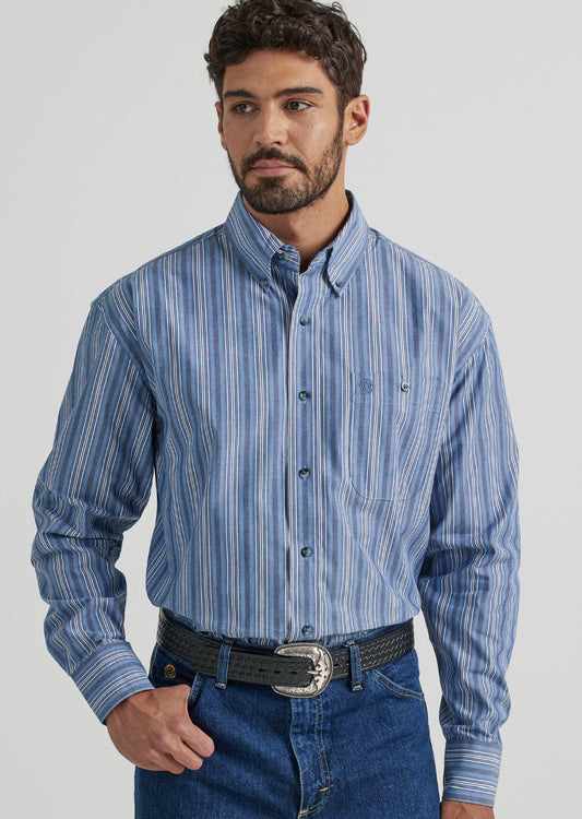 Wrangler Men's Multi Stripe L/s