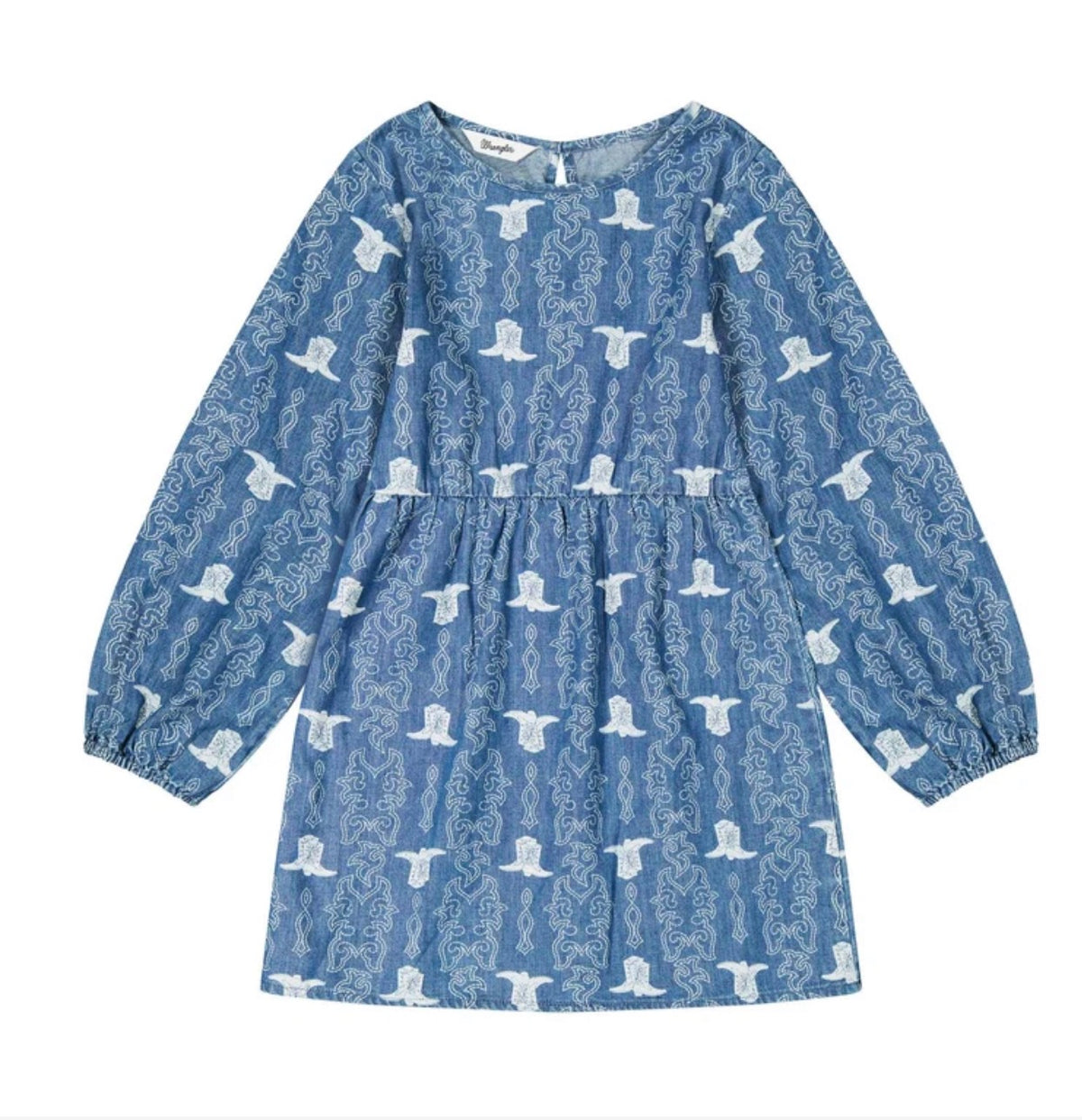 Wrangler Boot and Design Print Girl's Denim Dress 112385710 🤠