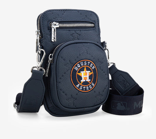 MLB HOUSTON ASTROS MINI CROSSBODY PURSE -NAVY