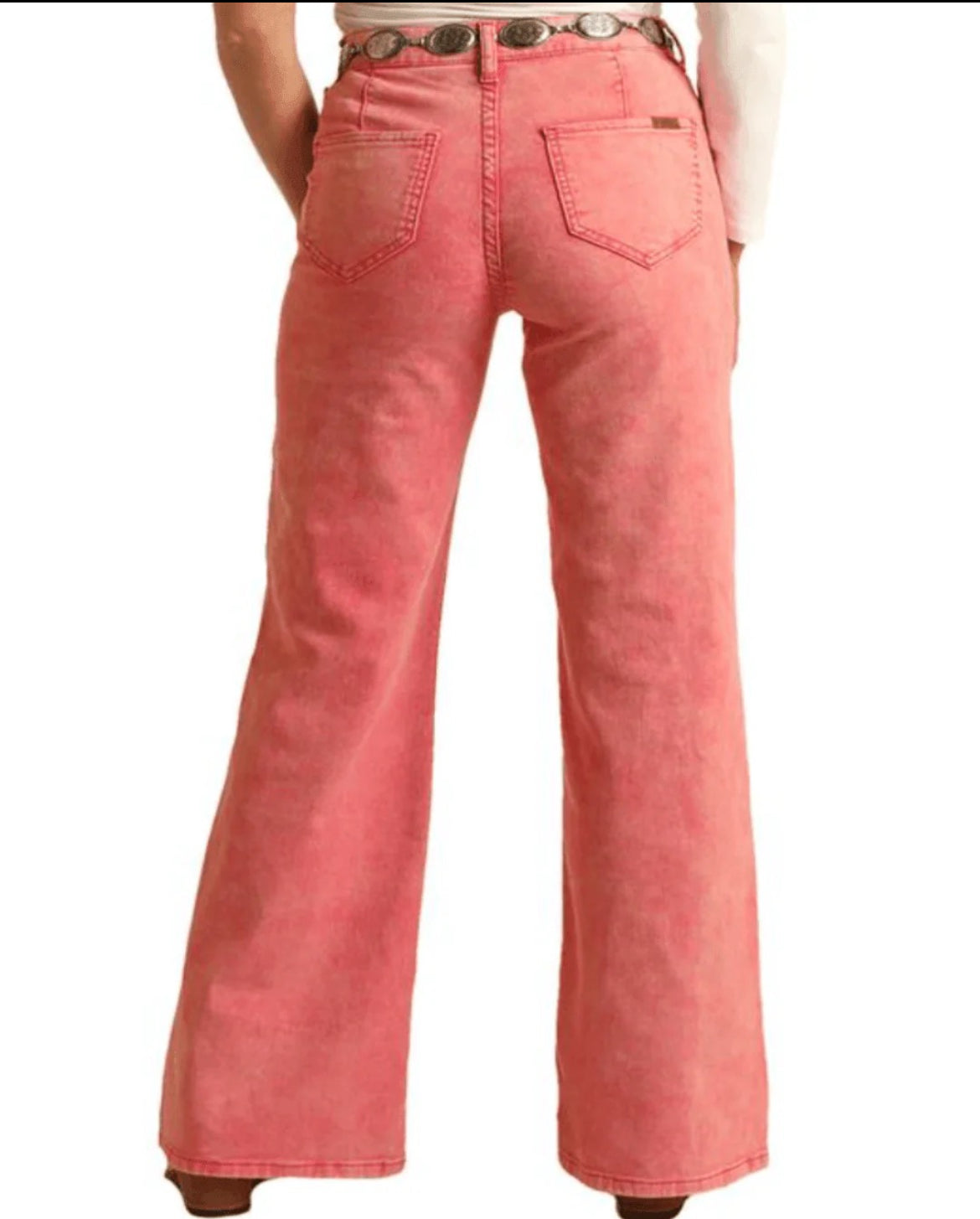 R&R Women's Pink Acid Wash Jeans