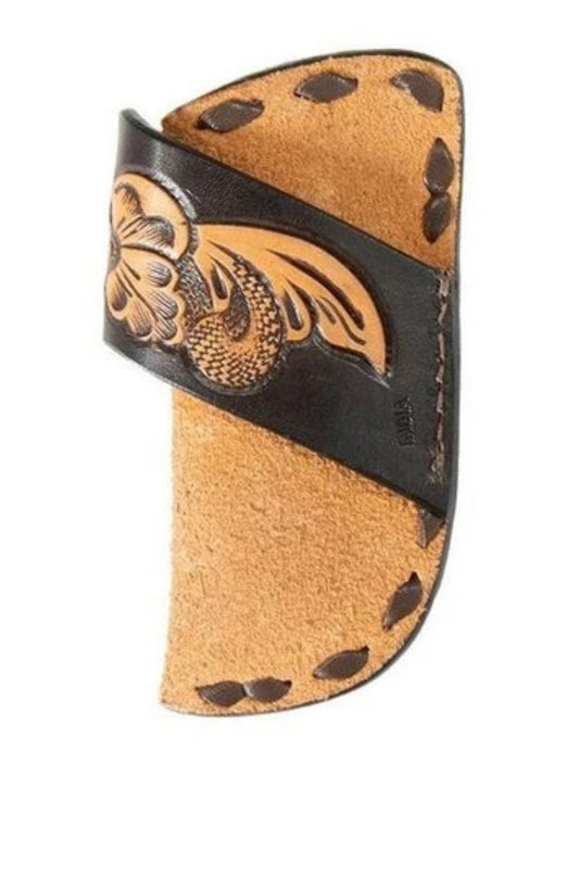 3D Roughout Leather Knife Sheath Tooled Belt Carry Case