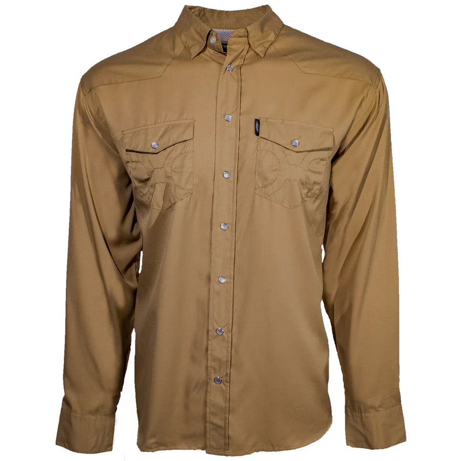 Hooey Sol Tan Pearl-Snap L/S