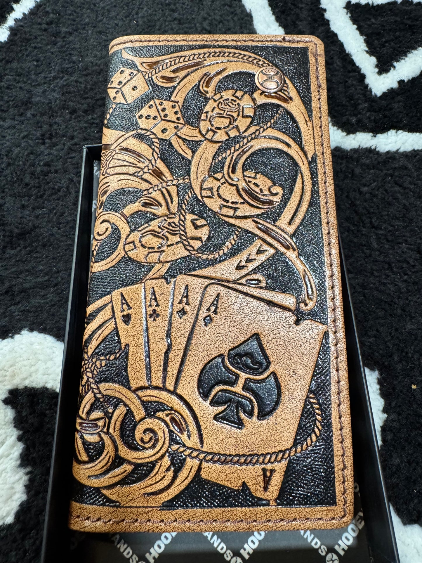 Gambler Tan Playing Card Hooey wallet