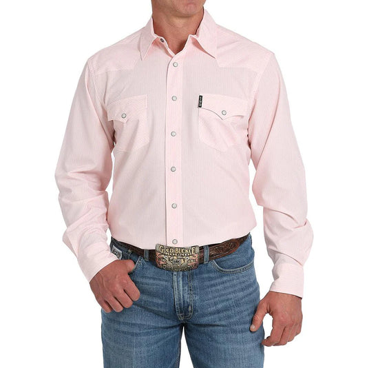 Cinch Men’s Pink ArenaFlex Modern Fit long sleeve