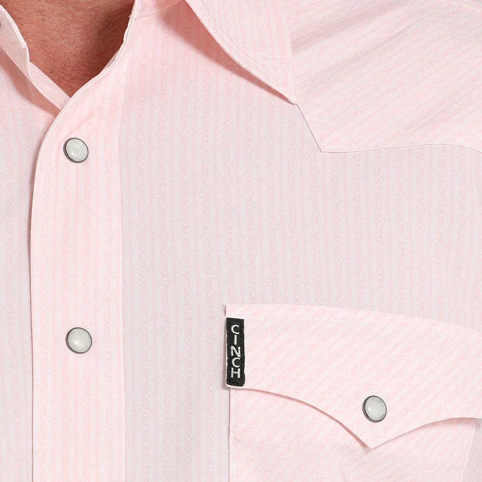 Cinch Men’s Pink ArenaFlex Modern Fit long sleeve