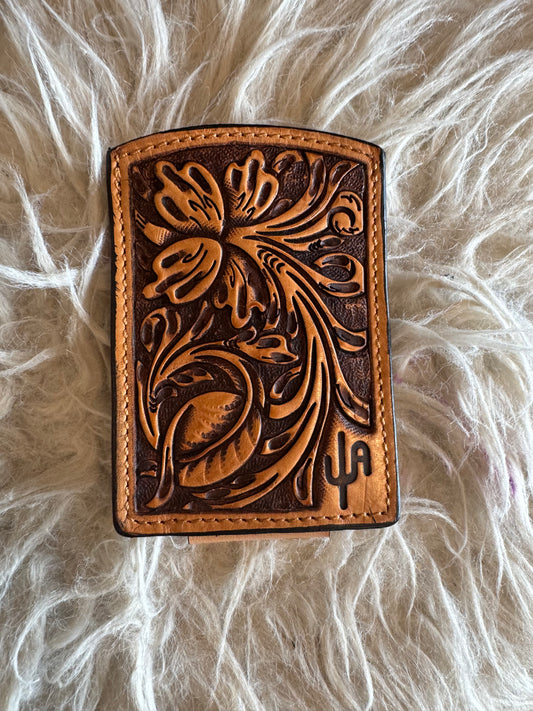 Cactus Alley The Leroy" - Handmade Leather Ribbon Wallet