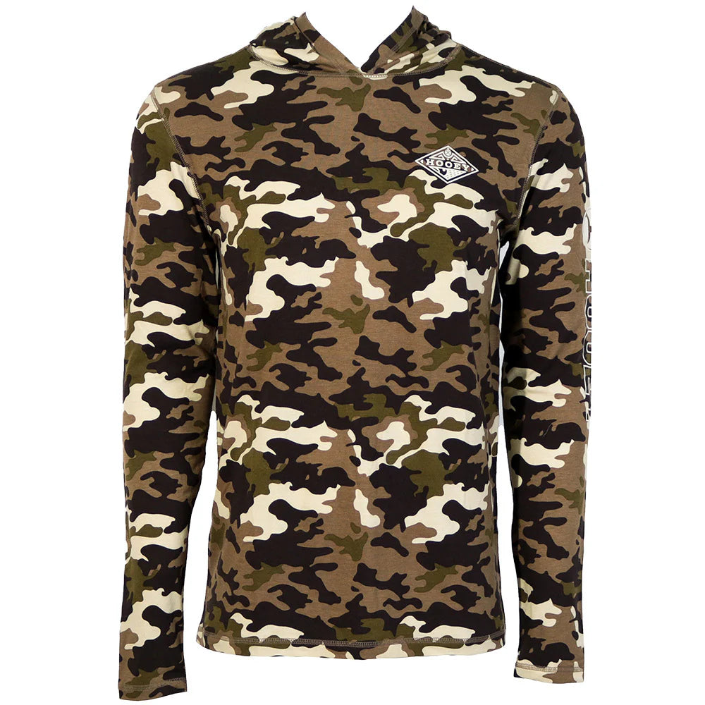 "HOODED CAPTAIN" CAMO LONG SLEEVE T-SHIRT