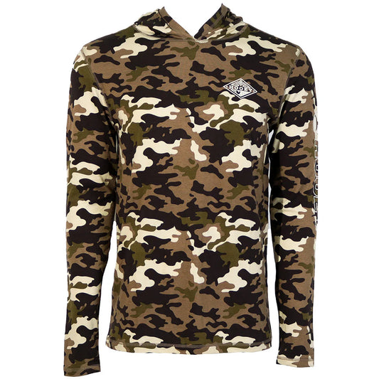 "HOODED CAPTAIN" CAMO LONG SLEEVE T-SHIRT