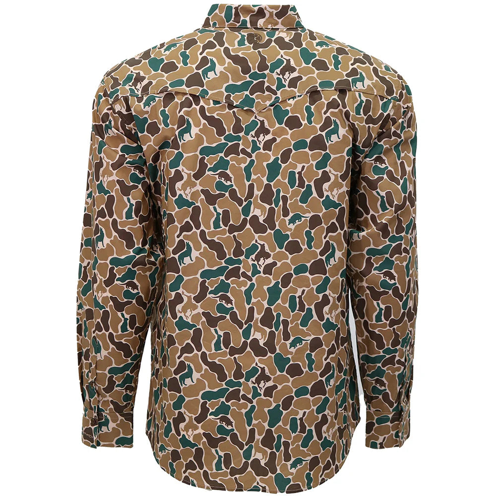 "MAVERICK" LONG SLEEVE BUTTON UP SHIRT CAMO