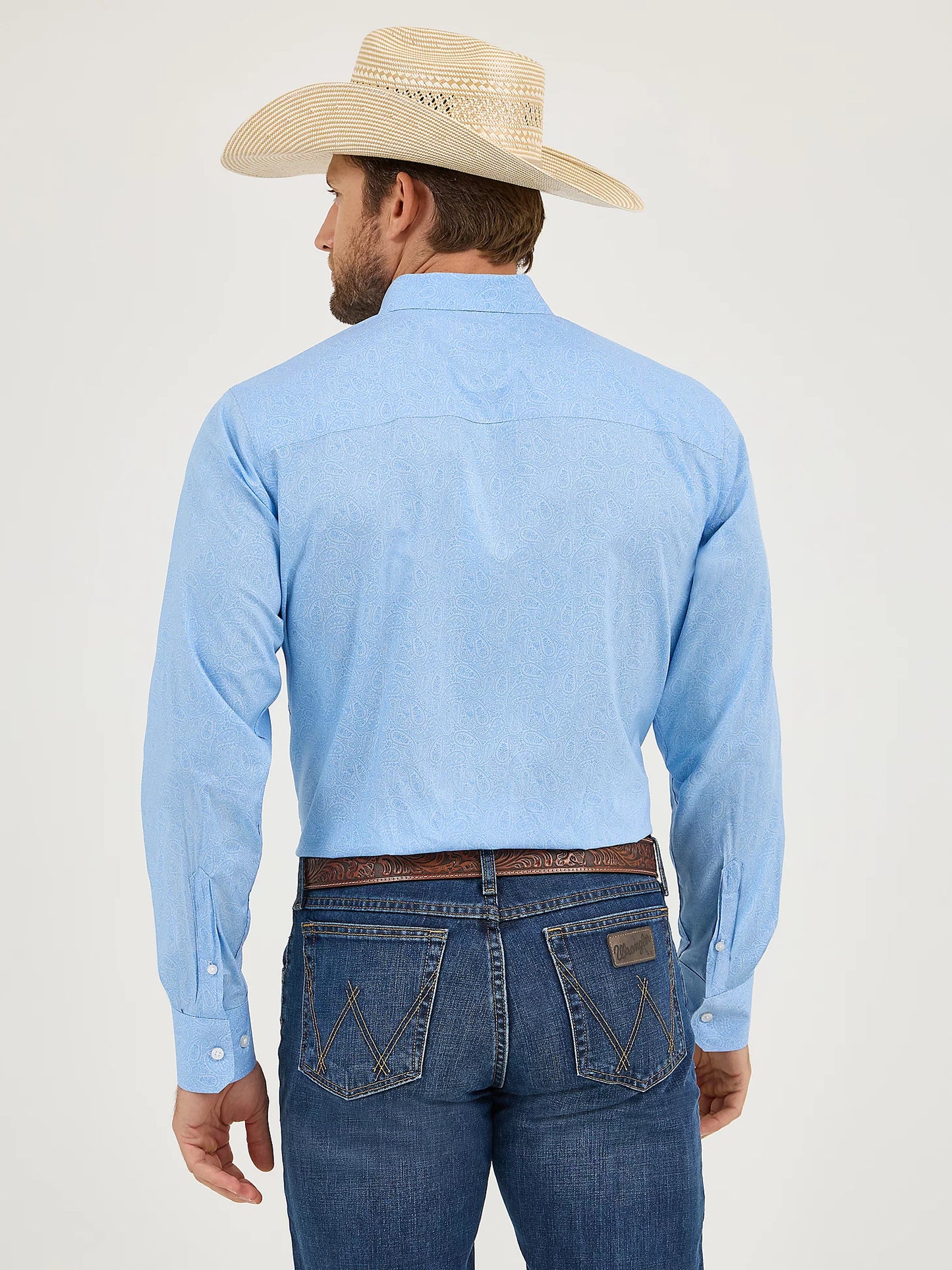 MEN'S CODY JOHNSON LIGHT BLUE ONE POCKET BUTTON LONG SLEEVE
