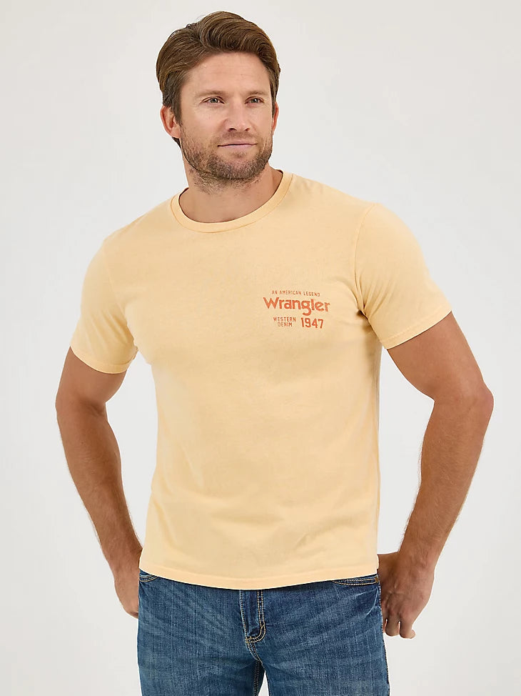 MEN'S WRANGLER MINERAL WASH BACK GRAPHIC T-SHIRT