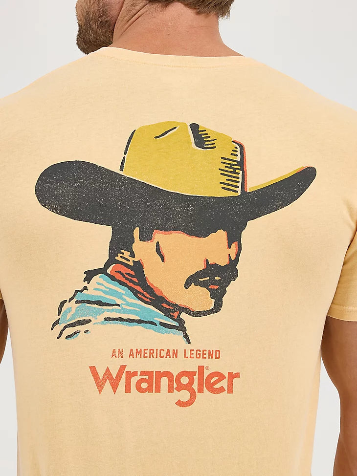 MEN'S WRANGLER MINERAL WASH BACK GRAPHIC T-SHIRT