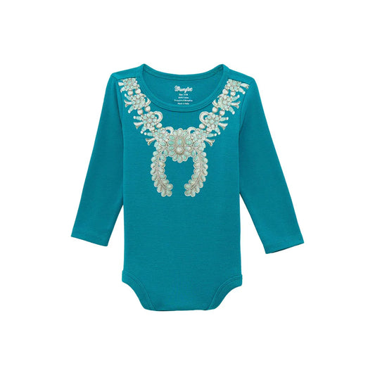 BABY GIRL TURQUOISE NECKLACE BODYSUIT