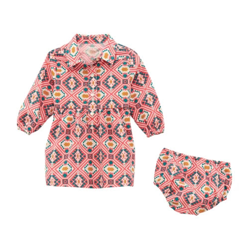 Baby Girls' Wrangler Aztec Long Sleeve Dress