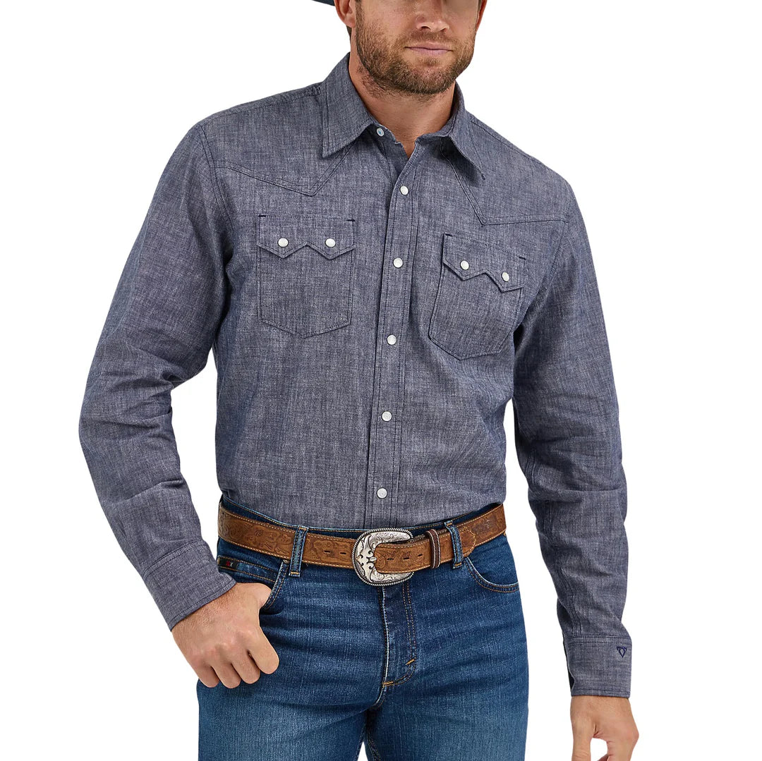 Wrangler Cody Johnson Navy Men's Western Snap 112369519