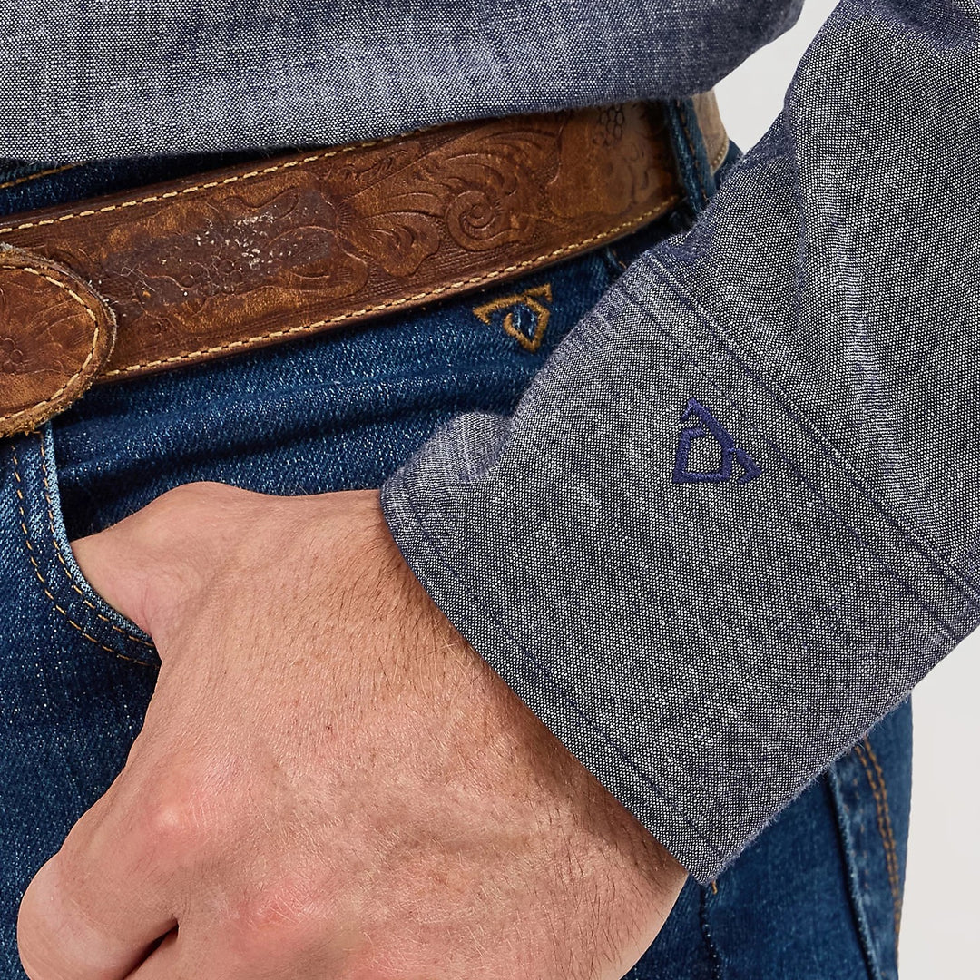 Wrangler Cody Johnson Navy Men's Western Snap 112369519