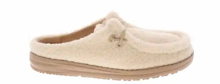 HEYDUDE WENDY SLIP SHERPA EGRET WOMEN’S MULE ⭐️
