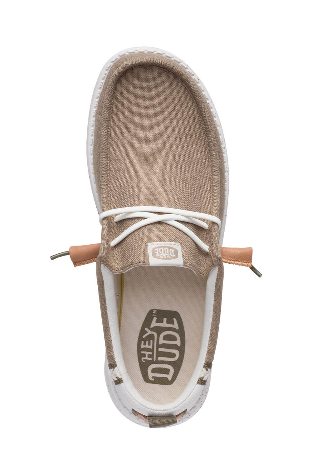 HEYDUDE Men’s Wally Craft Linen Shoes in Timber/Silver Birch