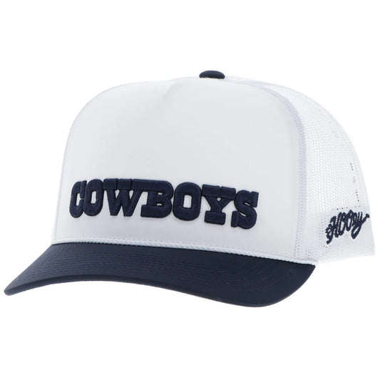 "DALLAS COWBOYS" HAT WHITE W/NAVY LOGO🧢