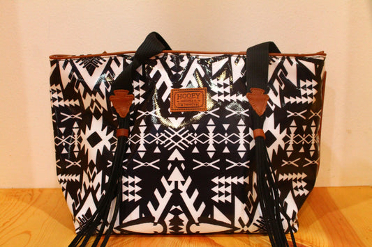 Hooey Puebla Blk/White Aztec Tote