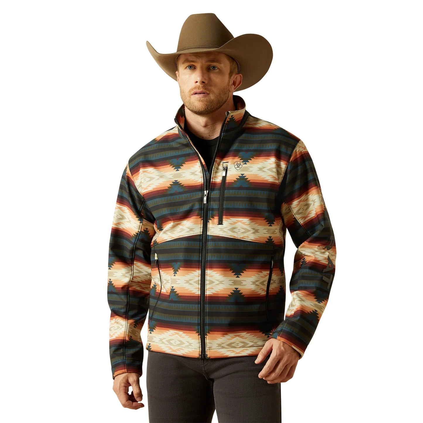Ariat Men's Red Southwest Logo Softshell Jacket 10062583