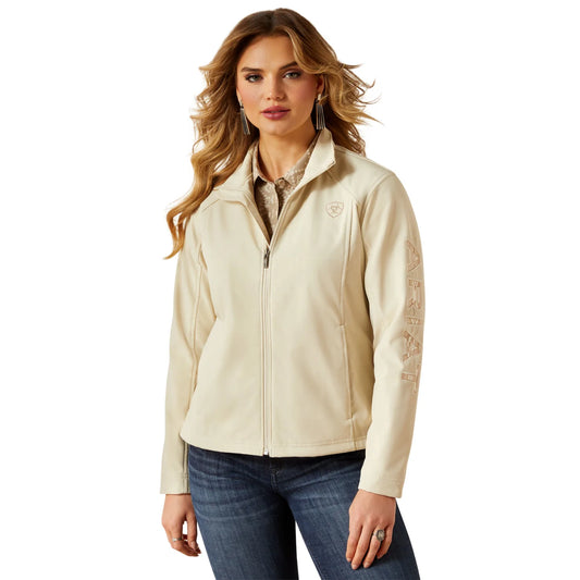Ariat Ladies Oyster Grey Softshell Logo Jacket 10062306