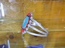 Load image into Gallery viewer, Turquoise Flower Cuff
