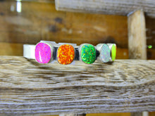 Load image into Gallery viewer, Rainbow Gem Sterling Silver Cuff
