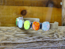 Load image into Gallery viewer, Rainbow Gem Sterling Silver Cuff
