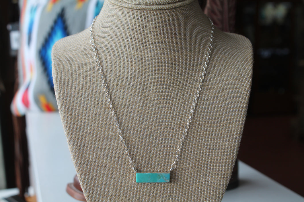 Sterling Silver Kingman Turquoise Necklace