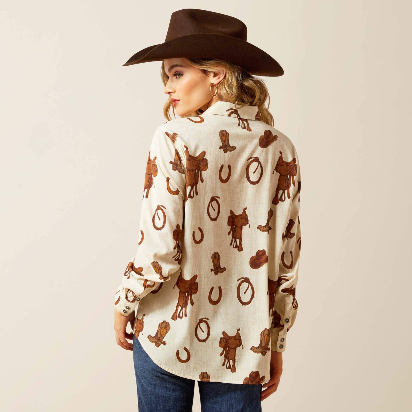 ARIAT HOMESTYLE RODEO SPUR PRINT - LADIES SHIRT - 10065831