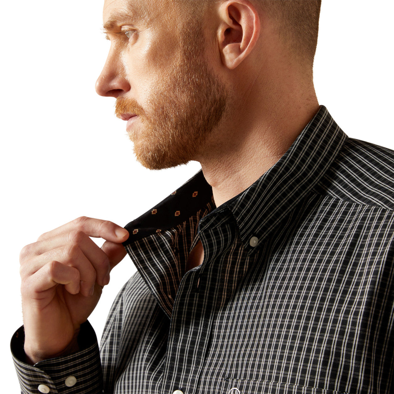 ARIAT WF ABLE CLASSIC BLACK PLAID - MENS SHIRT - 10065782