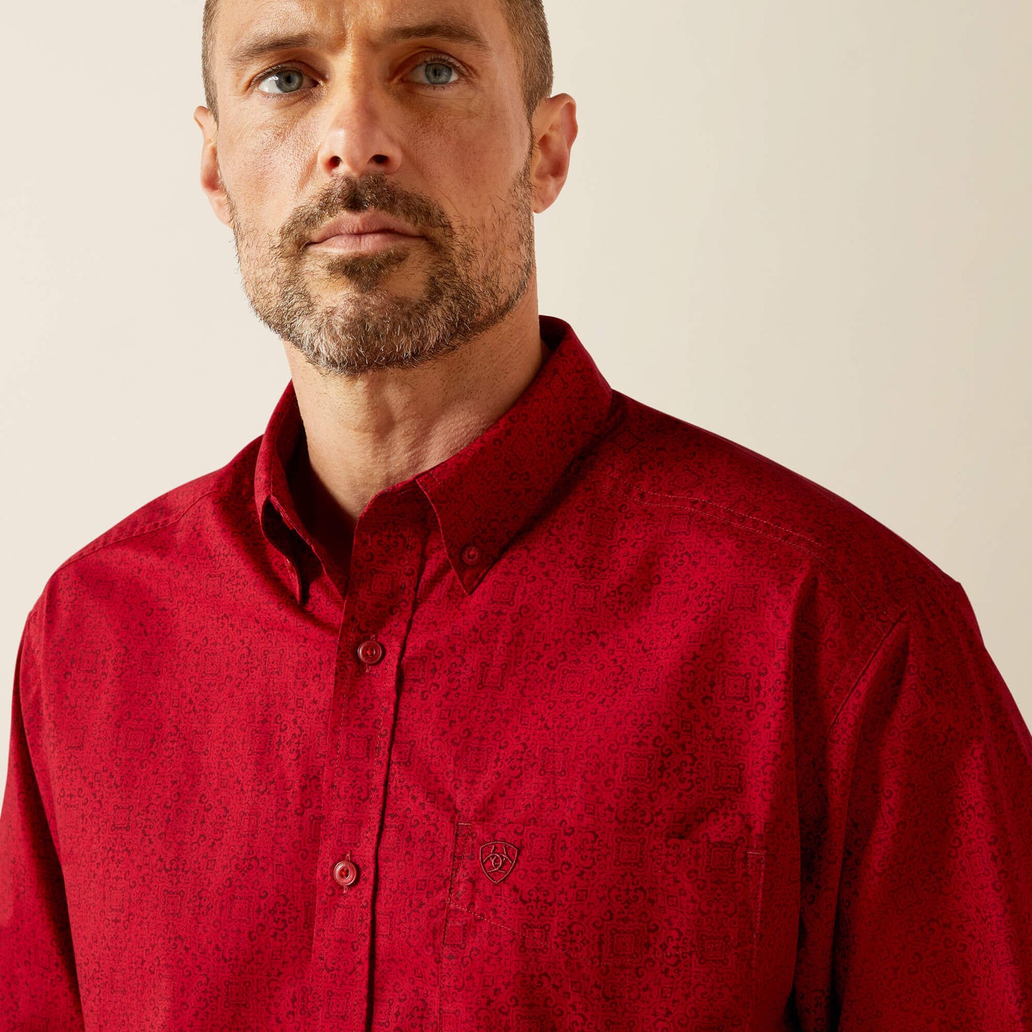 ARIAT RED TYSON CLASSIC FIT PRINT - MENS SHIRT - 10065853