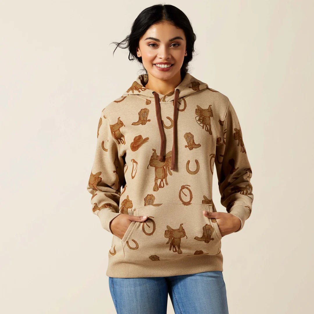 LADIES ARIAT LOGO 2.0 PRINTED HOODIE - 10065823