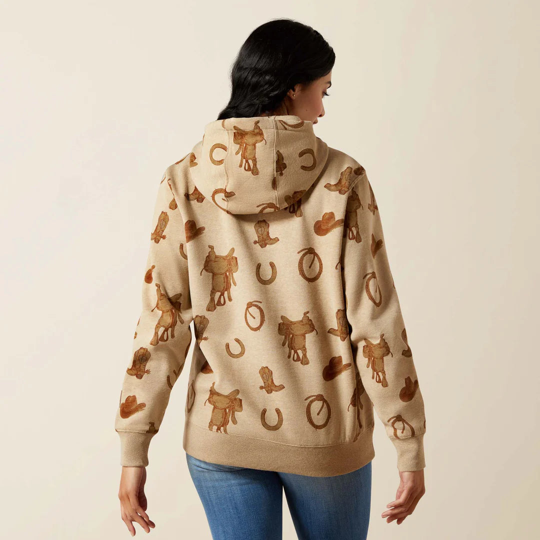 LADIES ARIAT LOGO 2.0 PRINTED HOODIE - 10065823