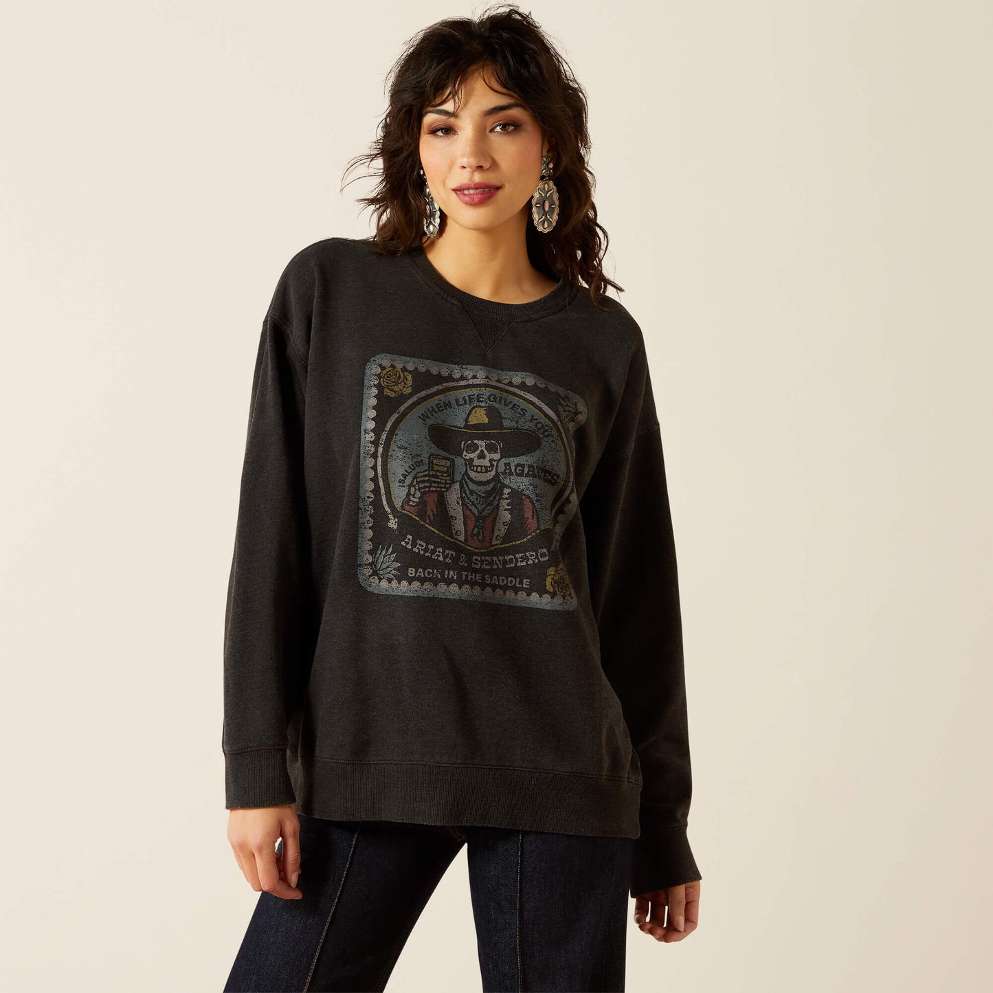 Women’s Ariat Oversize Sendero When Life Gives You Agaves Sweatshirt