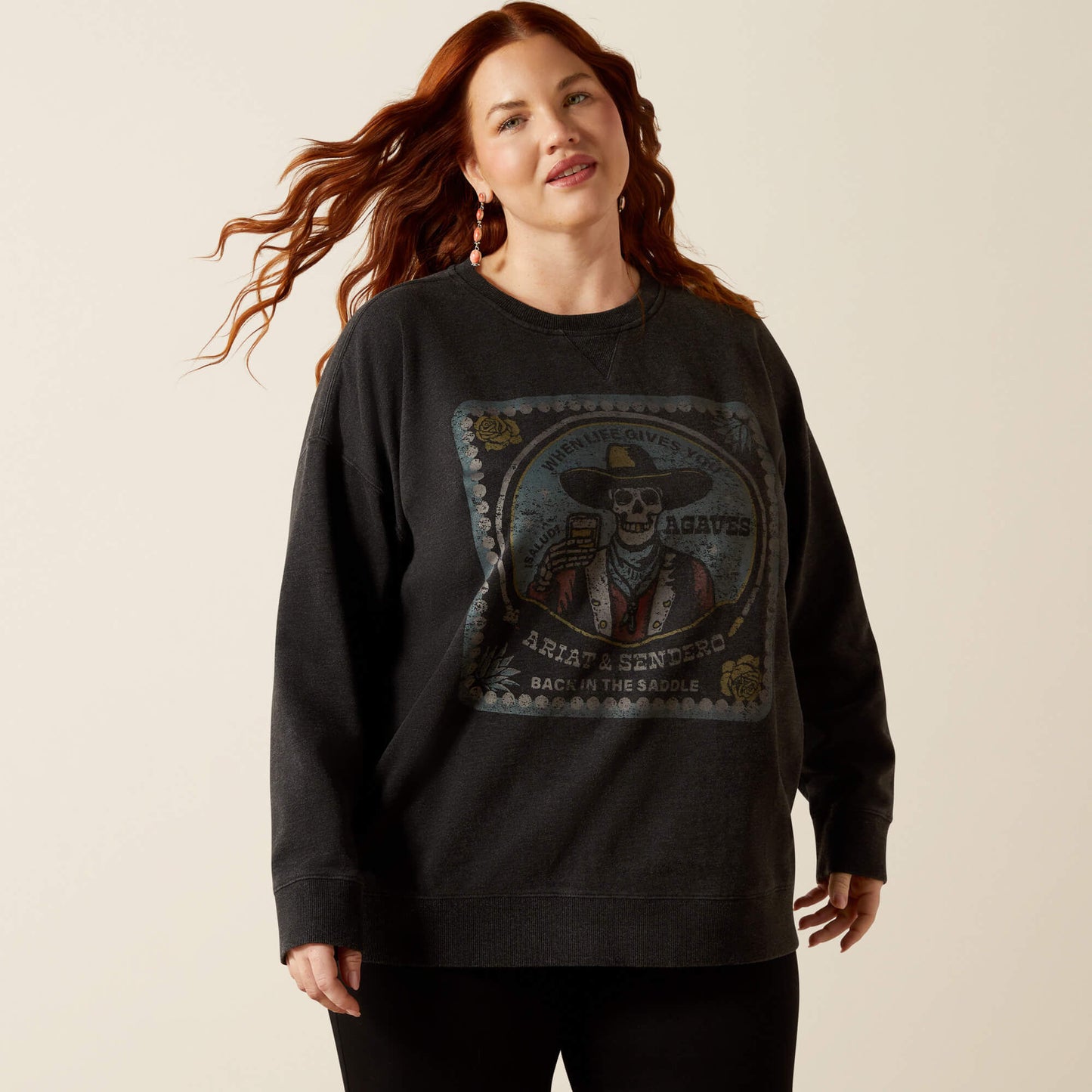 Women’s Ariat Oversize Sendero When Life Gives You Agaves Sweatshirt