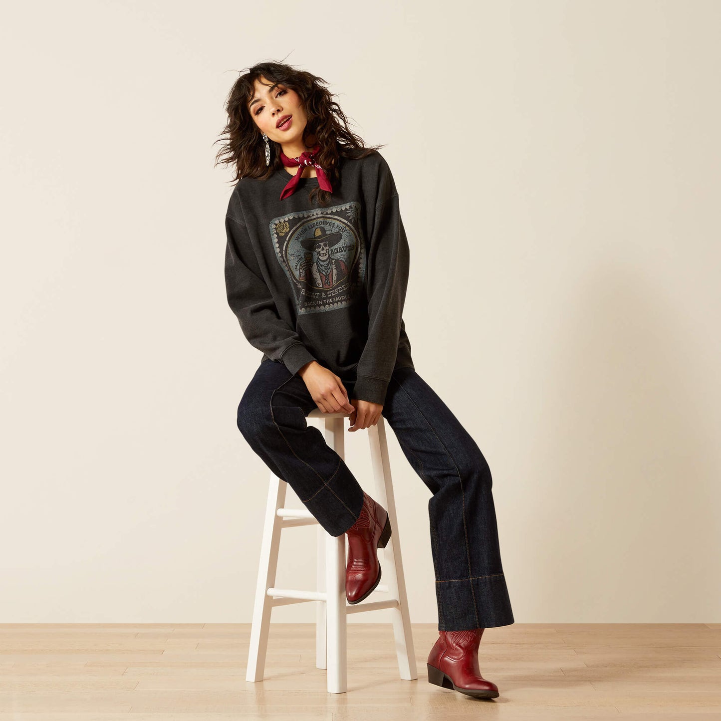 Women’s Ariat Oversize Sendero When Life Gives You Agaves Sweatshirt