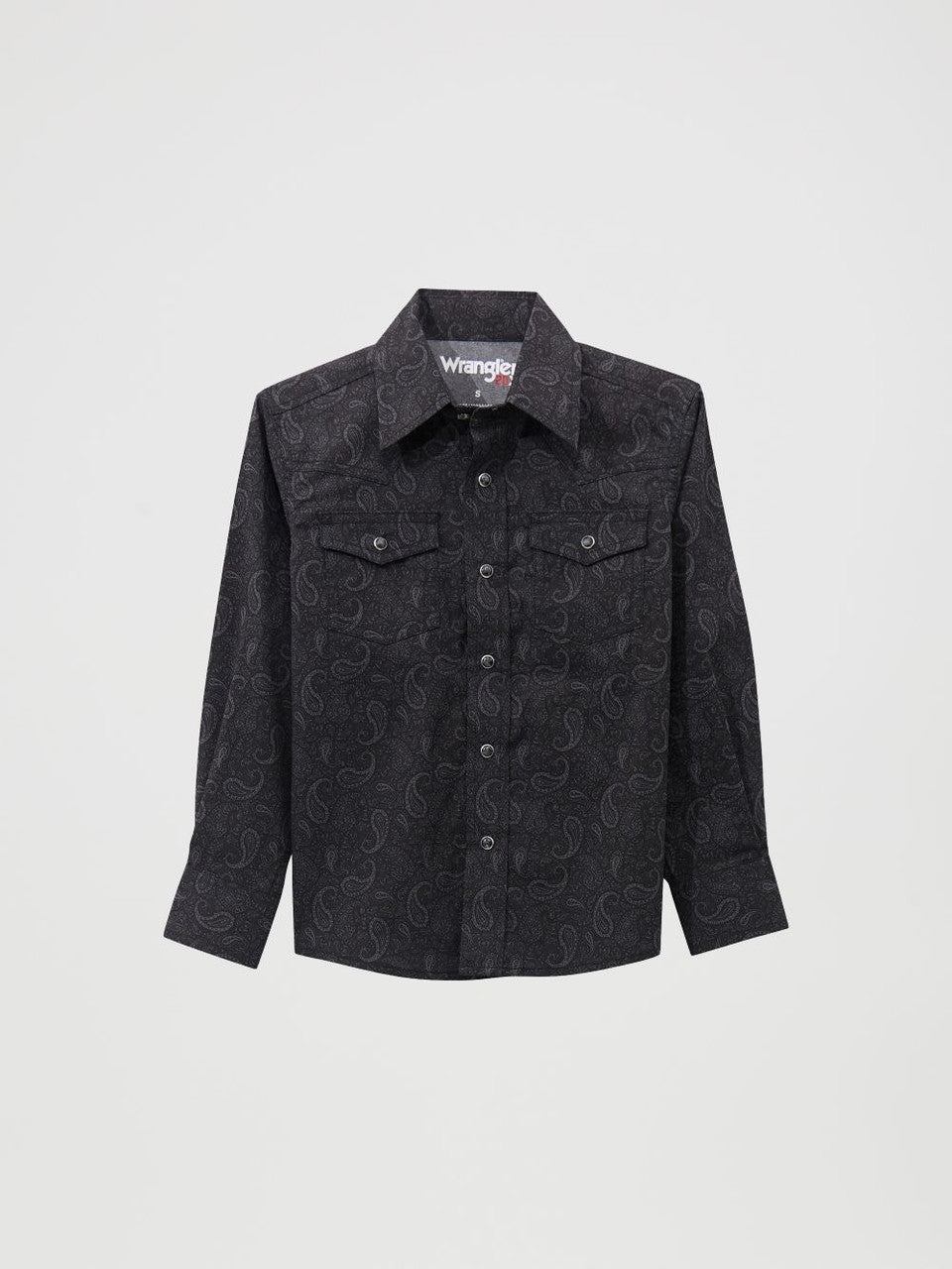 WRANGLER 20X COMPETITION BLACK PAISLEY - KIDS BOYS SHIRT