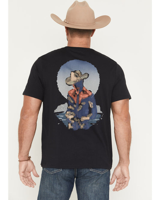 WRANGLER MEN'S COWBOY JIM WATERCOLOR SHORT SLEEVE GRAPHIC T-SHIRT