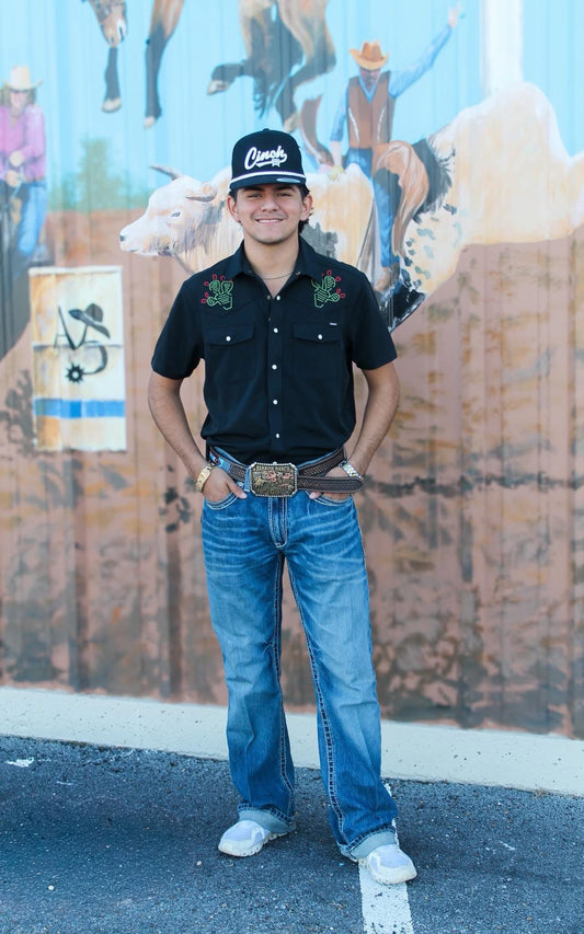 Men’s Cinch Black Camp SS