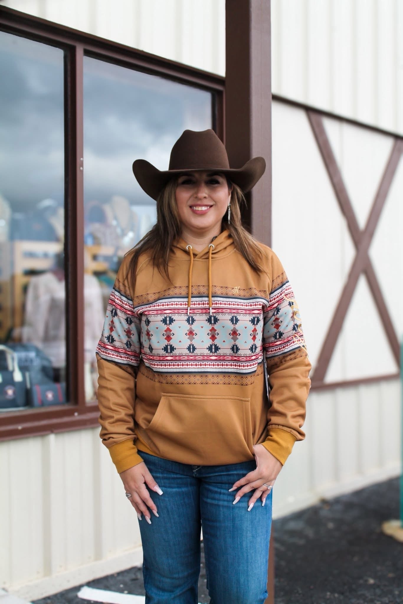 Hooey “LEGENDARY HOODY" TAN W/THUNDERBIRD PATTERN