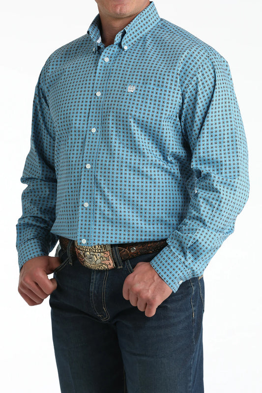 Men's Cinch Blue Long Sleeve 👕