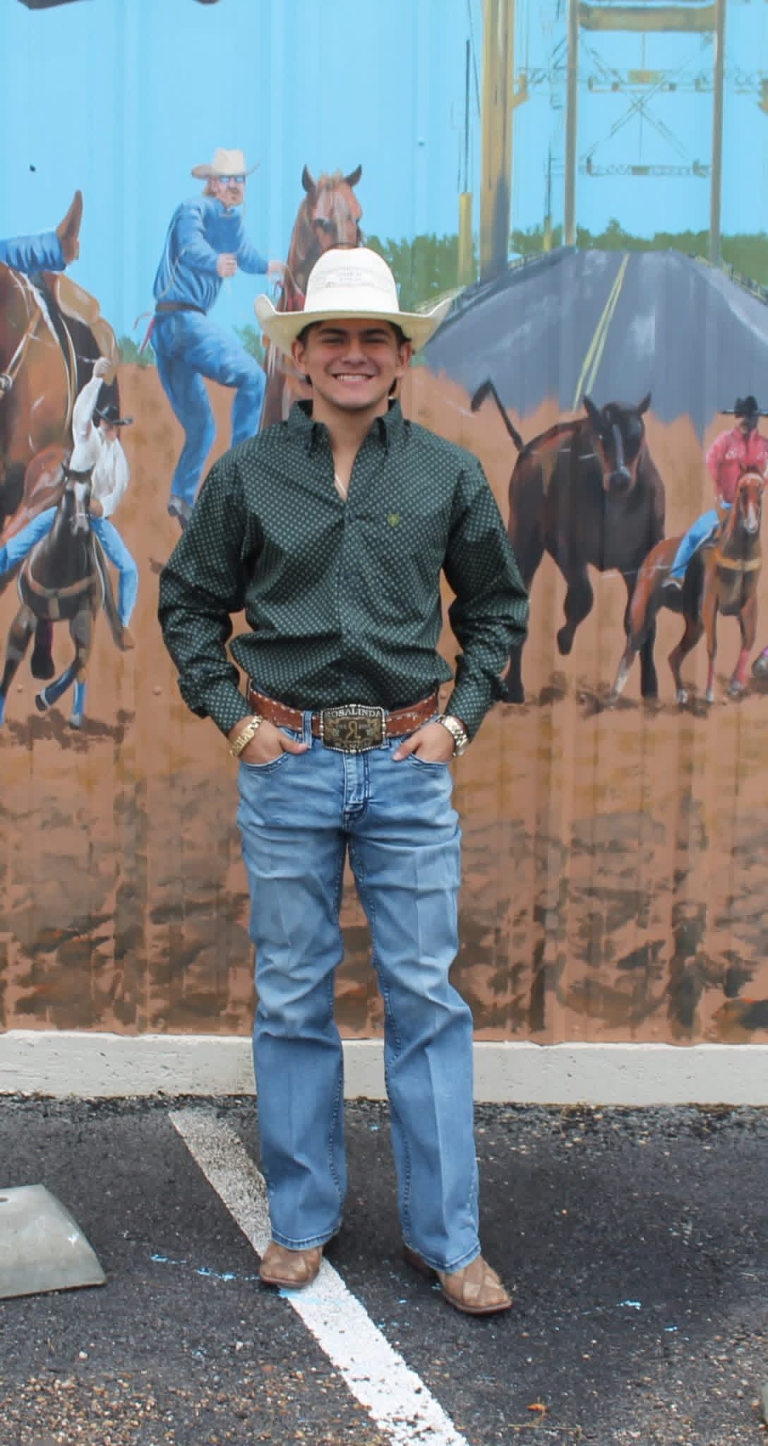 ARIAT WAYLON NAVY GREEN PRINT - MENS SHIRT 👕